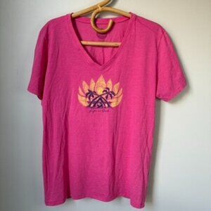 Life Is Good Cool Tee Classic Tee Pink Women's Large